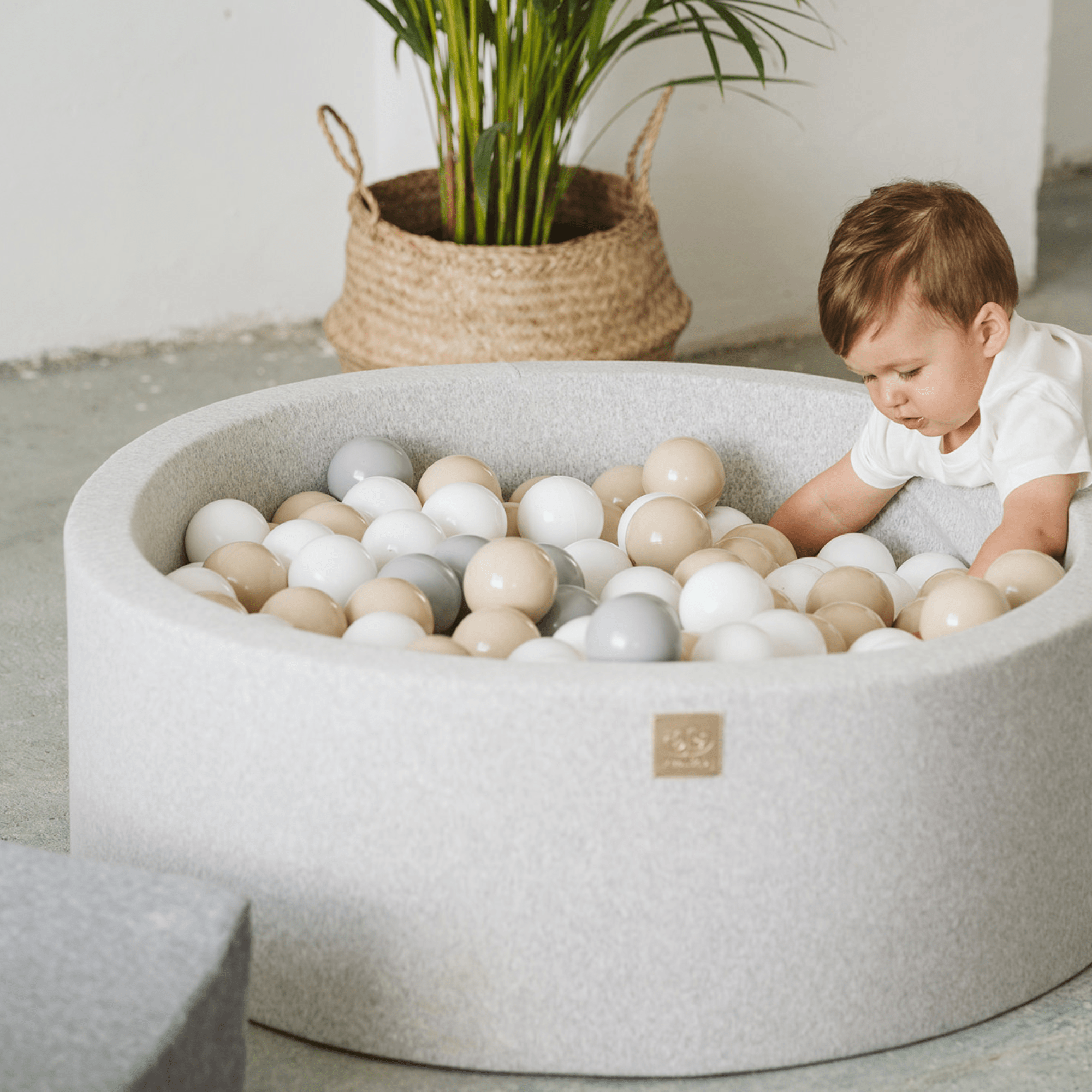 Meowbaby Basen z Kulkami dla Dziecka - Jasnoszary | Cotton