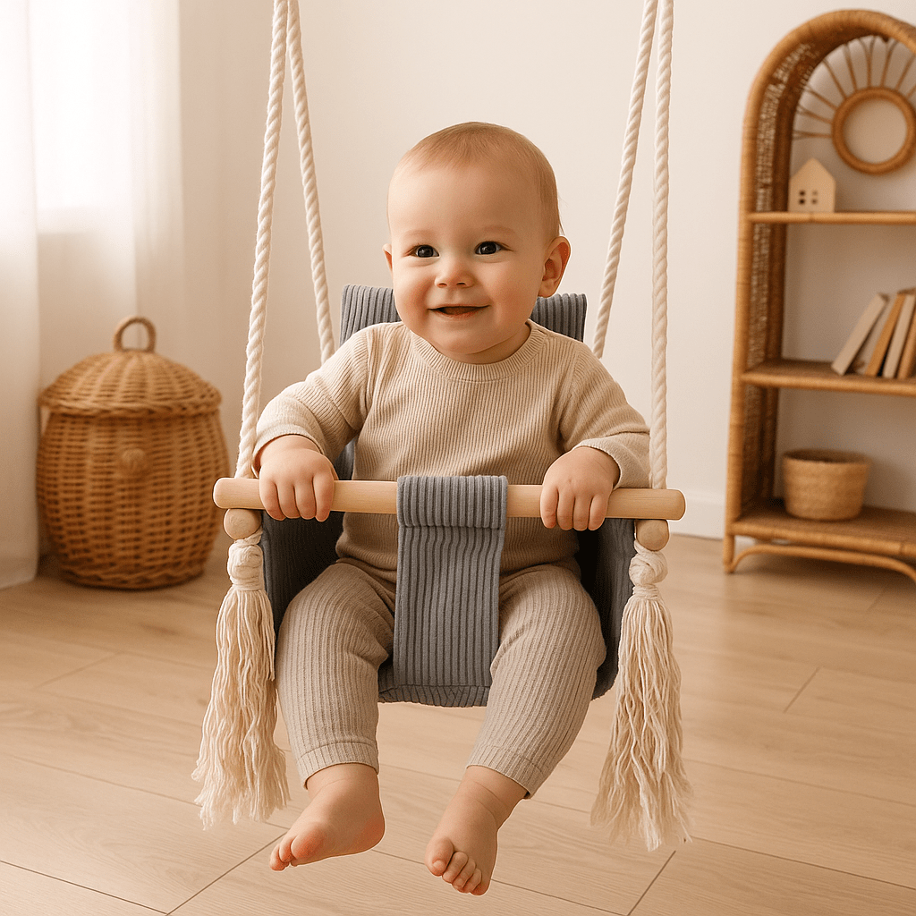 Meowbaby Huśtawka dla Dziecka do Domu – Square Swing | Aesthetic