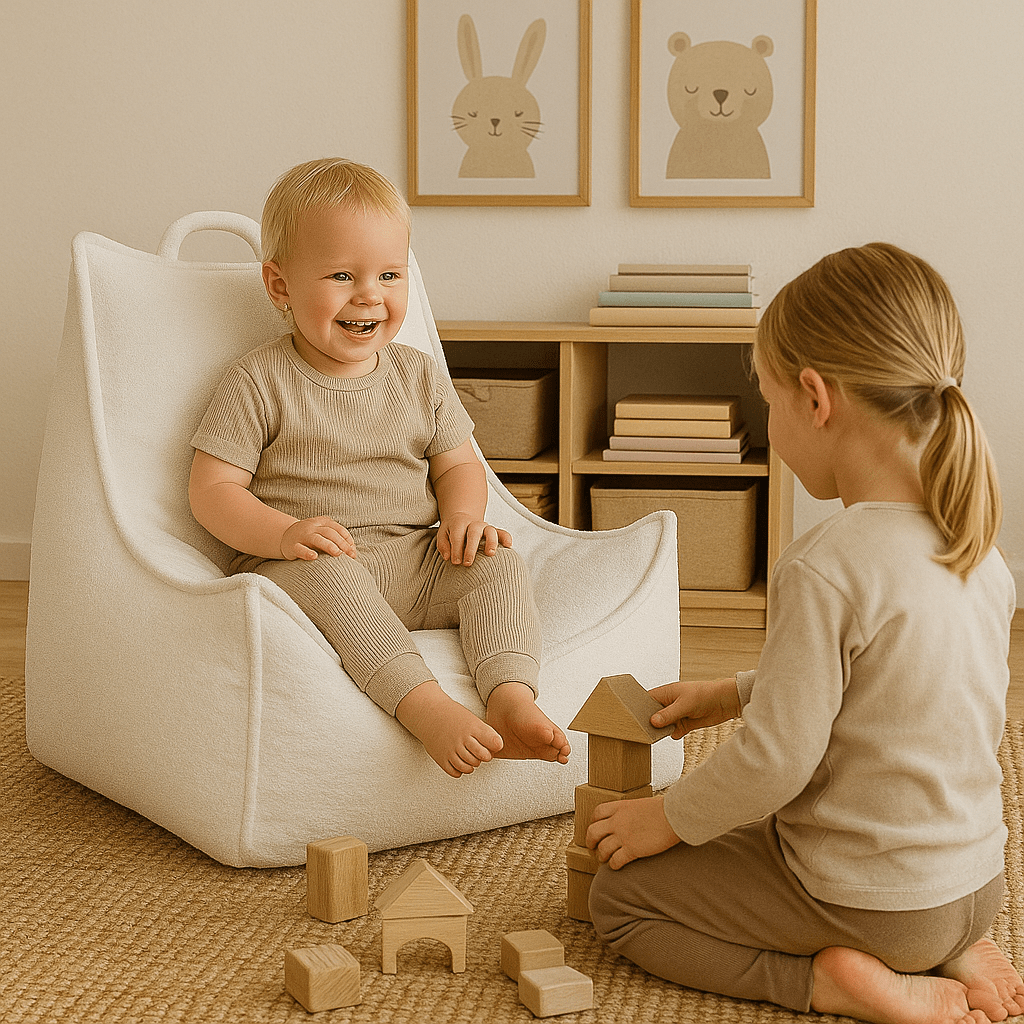 Meowbaby Pufa dla Dziecka - Sako Bag | Boucle