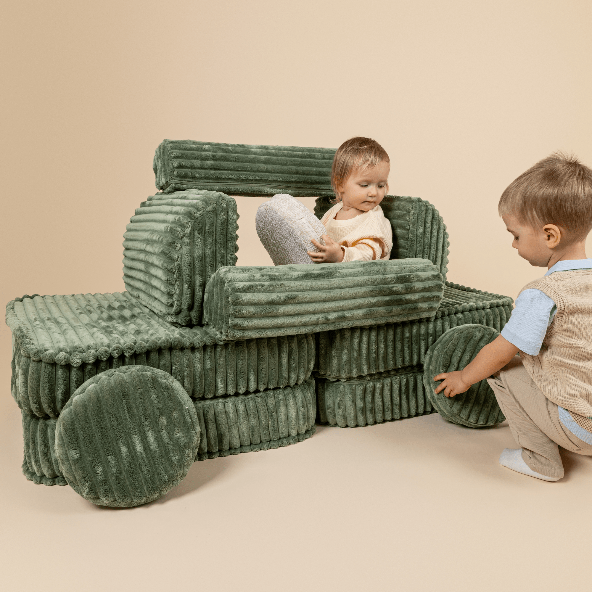 Meowbaby Sofa Modułowa dla Dziecka Basic - 4 Elementy | Churros