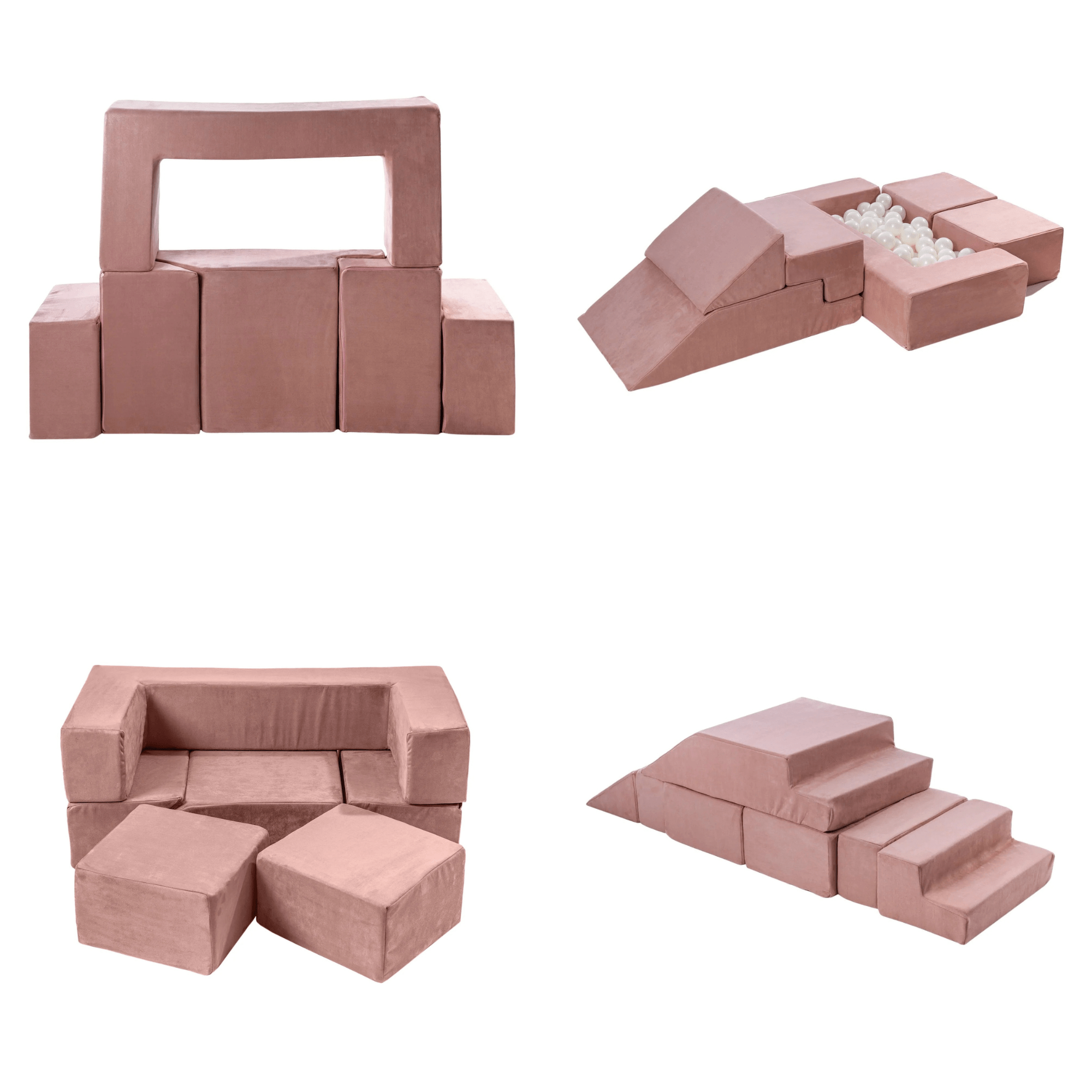 Meowbaby Sofa Modułowa dla Dziecka Bricks – 6 Elementów | Velvet